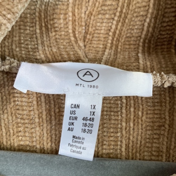 Addition Elle Light Brown Velvet Soft Pullover Sweater - Picture 5 of 5